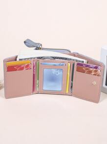 Monedero pequeño con bordado de corazón PU - Azul - Ver 7