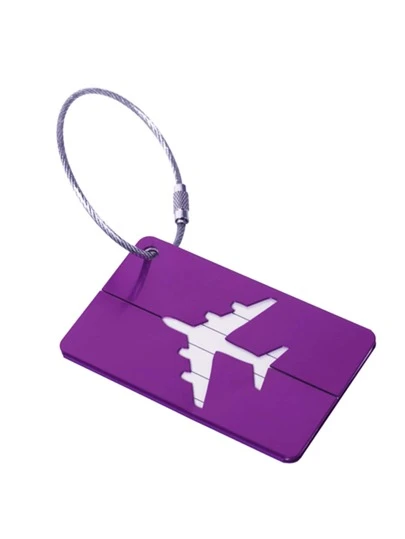 1 件鋁合金旅行行李牌懸掛標籤手提箱標籤飛機帶姓名身份證防丟失純色旅行配件男女學生金屬度假配件節日