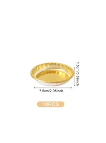 Bộ 10 Khuôn Làm Bánh Gold, Khuôn Làm Bánh Trang Trí Nhà Kiểu Pháp - Vàng - Xem 3