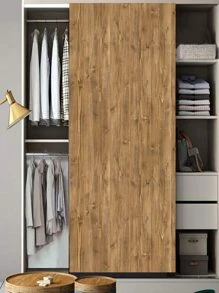 1roll Wooden Pattern Wall Paper, Modern PVC Wall Adhesive Roll For Home Decor - Multicolor - View 1