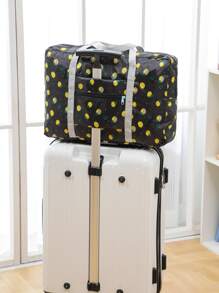 BRIVILAS 1 Túi Đựng Đồ Du Lịch Họa Tiết Chanh, Túi Đựng Đồ Du Lịch Polyester Hiện Đại Dành Cho Du Lịch - màu đen - Xem 3