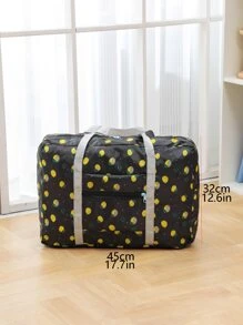 BRIVILAS 1 Túi Đựng Đồ Du Lịch Họa Tiết Chanh, Túi Đựng Đồ Du Lịch Polyester Hiện Đại Dành Cho Du Lịch - màu đen - Xem 4