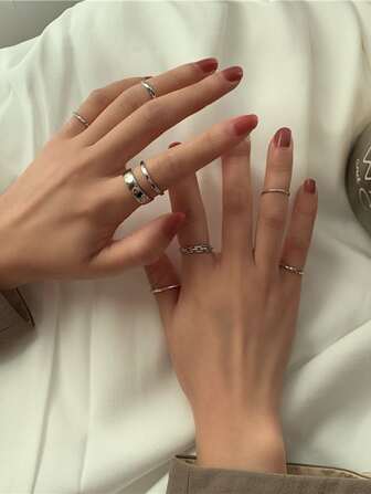 7入組極簡戒指套裝