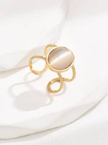 Vòng Cuff trang trí hình học - Vàng - Xem 2