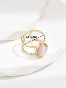 Vòng Cuff trang trí hình học - Vàng - Xem 5