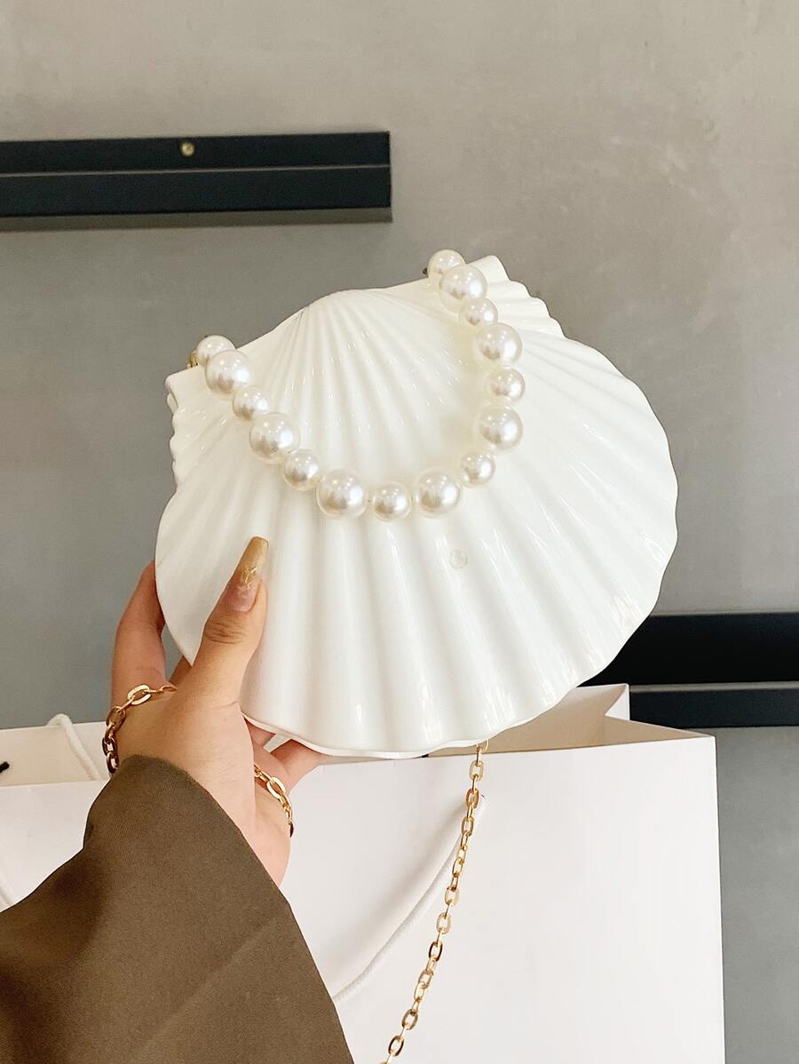 Mini Faux Pearl Decor Shell Design Chain Novelty Bag | SHEIN USA