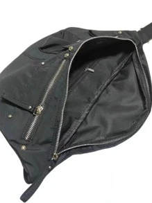 極簡腰包大碼黑色