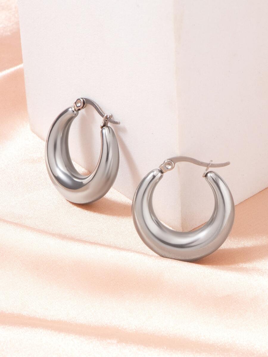 Hoa tai vòng tối giản - Vàng - Xem 1