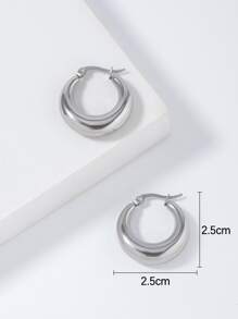 Hoa tai vòng tối giản - Vàng - Xem 3