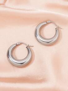 Hoa tai vòng tối giản - Vàng - Xem 4