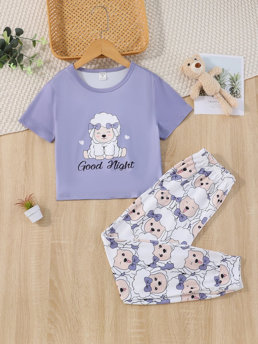 Đồ mặc nhà Gái Hoạt hình Slogan Dễ thương - Nhiều màu - Xem 1