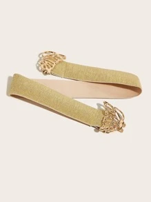 派对 1 件女士镂空蝴蝶装饰奢华腰带，适合装饰蝴蝶结夏季、学校秋季、秋季、万圣节 - 金色 - 查看 4