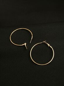 6對/套時尚極簡圓耳環適用於女士日常裝飾