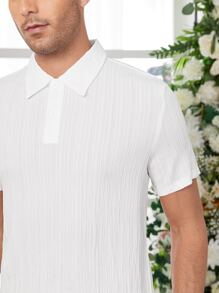 Manfinity Men Solid Polo Shirt - White - View 2