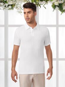 Manfinity Men Solid Polo Shirt - White - View 6