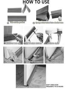 1pc Door Bottom Sealing Strip, Soundproof, Windproof Dustproof And Keep Warm Sealer Door Blocker - Brown - View 6