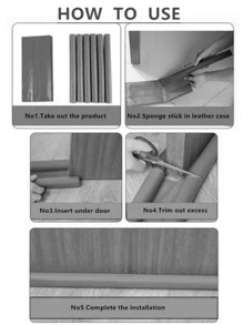 1pc Waterproof Door Sealing Sticker, Modern Plastic Tile Decoration Seam Tape For Door - Grey - View 7