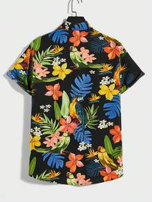GENTILAND Men Tropical Print Shirt - Multicolor - View 4