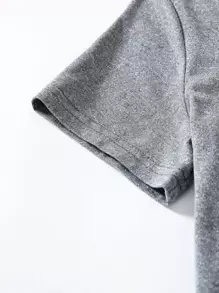 đồ ngủ bé gái Slogan Giải trí - Màu xám đen - Xem 5