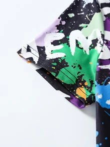 Boys Gamepad & Letter Graphic PJ Set - Multicolor - View 4