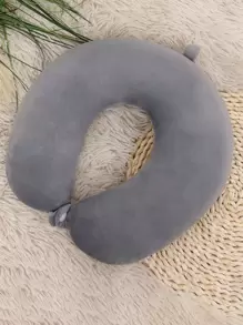 1入組素色旅行枕現代滌綸旅行枕 - 灰色 - 查看 1