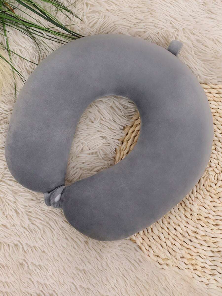 1入組素色旅行枕現代滌綸旅行枕 - 灰色 - 查看 1