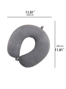 1入組素色旅行枕現代滌綸旅行枕 - 灰色 - 查看 2