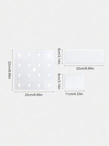 1pc PP Hole Board Storage Rack, Modern White Wall Mounted Storage Rack For Home