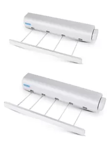 1pc ABS Automatic Retractable Clothesline, Modern Clothesline For Household - White - View 1