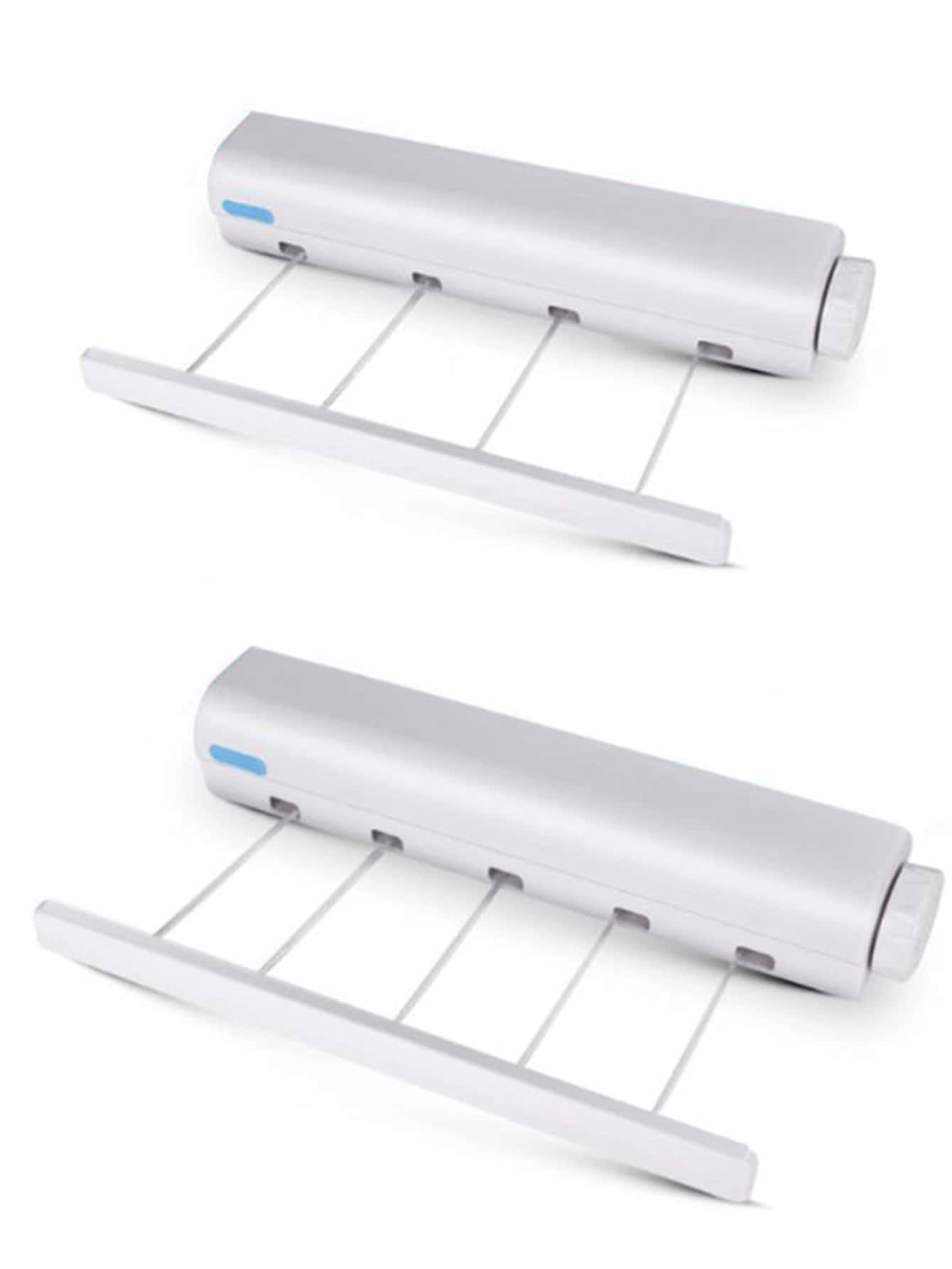 1pc ABS Automatic Retractable Clothesline, Modern Clothesline For Household - White - View 1