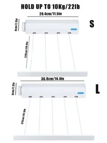 1pc ABS Automatic Retractable Clothesline, Modern Clothesline For Household - White - View 6