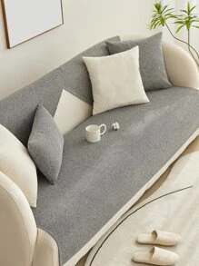 1 Ghế Sofa Màu Xám Khăn Hiện Đại Polyester Chống Trơn Trượt Ghế Sofa Chăn Cho Gia Đình, Tất Cả Các Mùa - Xám - Xem 2