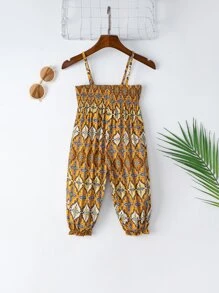 SHEIN Baby Allover Print Cami Jumpsuit - Multicolor - View 6