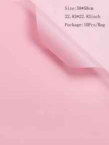 10pcs Pink Water Proof Gift Wrapping Clothes, Romantic Flower Packaging Fabric For Party - Pink - View 3