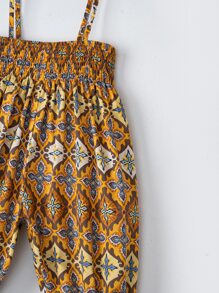 SHEIN Baby Allover Print Cami Jumpsuit - Multicolor - View 5