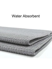 1pc Solid Color Absorbent Dish Drying Mat, Polyester Dish Placement For Kitchen - Grey - View 3