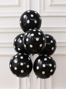 10 cái/bộ Bong Bóng Cao Su 12 Inch, Bong Bóng Trang Trí Họa Tiết Chấm Bi Cho Bữa Tiệc - Nhiều màu - Xem 2