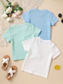 Toddler Boys 3pcs Solid Tee - Multicolor - View 2