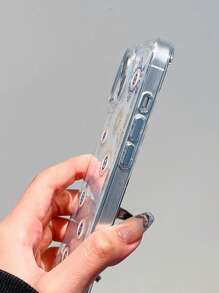 Eye Print Clear Phone Case - Multicolor - View 5