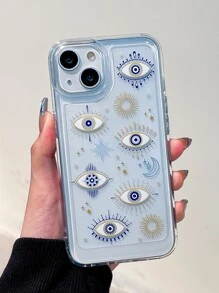 Eye Print Clear Phone Case - Multicolor - View 8
