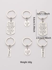 6 cái Men Letter Đồ họa trang trí hình học Móc khóa thời trang để trang trí chìa khóa - Nhiều màu - Xem 5