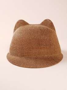 Baby Solid Bucket Hat - Khaki - View 2