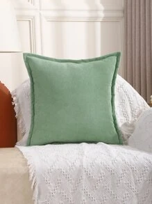 1 Đồng Màu Đệm Không Chất Độn, Tối Giản Vải Dệt Trang Trí Ném Gối Cho Gia Đình - màu xanh lá - Xem 5