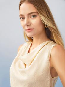 MOTF PREMIUM 真絲蛇皮紋洋裝 - 杏色 - 查看 3