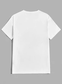 Manfinity VCAY Men Cotton Tropical Print Tee & Drawstring Waist Shorts - Multicolor - View 7