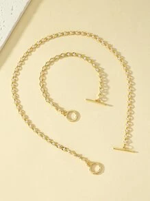 2 cái/bộ Thanh lịch Đồ trang trí Ngọc Trai giả OT Buckle Bộ trang sức Đối với phụ nữ Để Trang Trí Hàng Ngày - Vàng - Xem 2