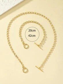 2 cái/bộ Thanh lịch Đồ trang trí Ngọc Trai giả OT Buckle Bộ trang sức Đối với phụ nữ Để Trang Trí Hàng Ngày - Vàng - Xem 4