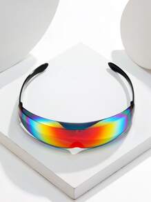 男士著色鏡片圍裹式太陽眼鏡 - 彩色 - 查看 2