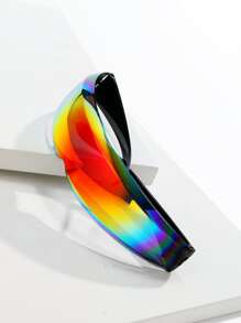 男士著色鏡片圍裹式太陽眼鏡 - 彩色 - 查看 4