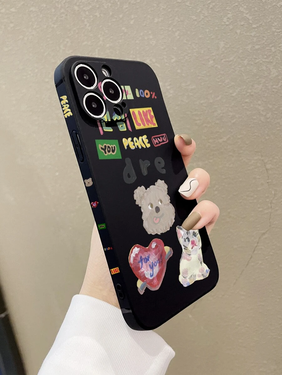 WeiMi Cartoon Graphic Phone Case - Multicolor - View 1